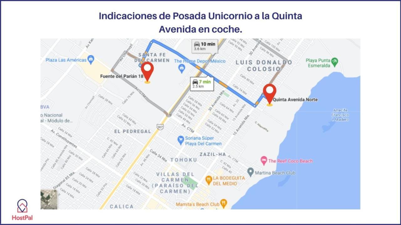 Posada Unicornio Faith Playa del Carmen Ngoại thất bức ảnh